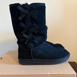 Koolaburra Black Kids Boots with Bows